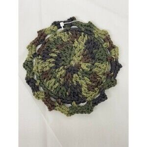 Crochet Pot Holder/Trivet Hot pad handmade Camouflage table linen serving-ware